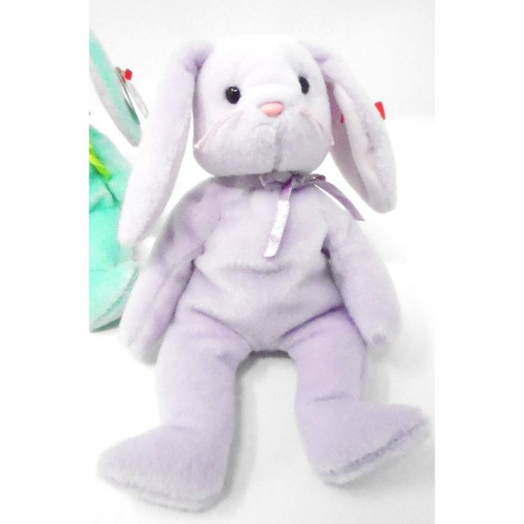 2 Vintage Easter Ty Beanie Babies with Tags Hippity & Floppity - Picture 4 of 7